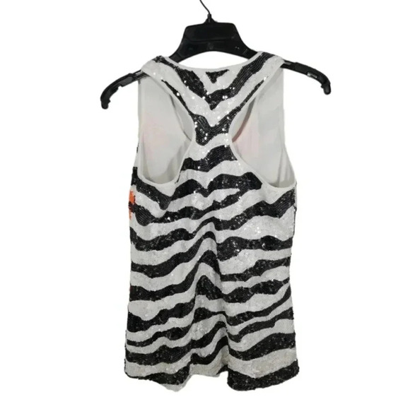 {Boston Proper} Sequin Floral Racer Back Tank - Size XS - Picture 4 of 11